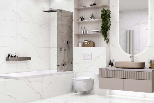 Calacatta Milazzo от Delacora – фото кафеля из коллекции и цена в каталоге «Эмарти